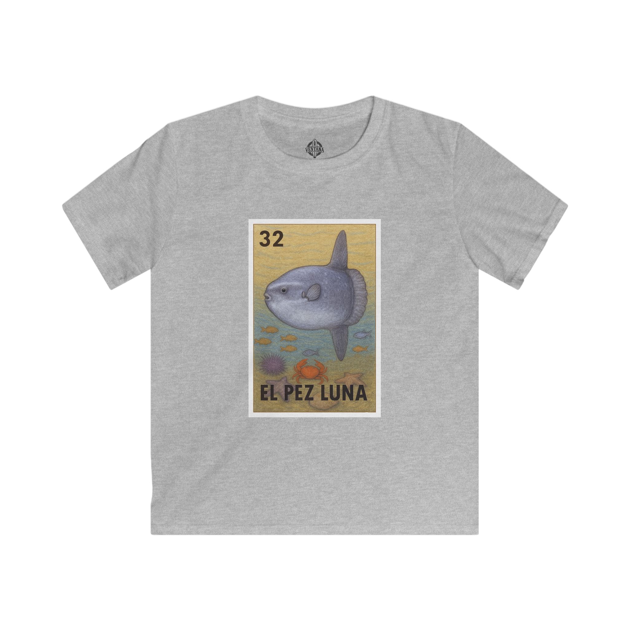 Sunfish Lotería Kids - Soft Style U.S. Cotton T-Shirt (El Pez Luna)