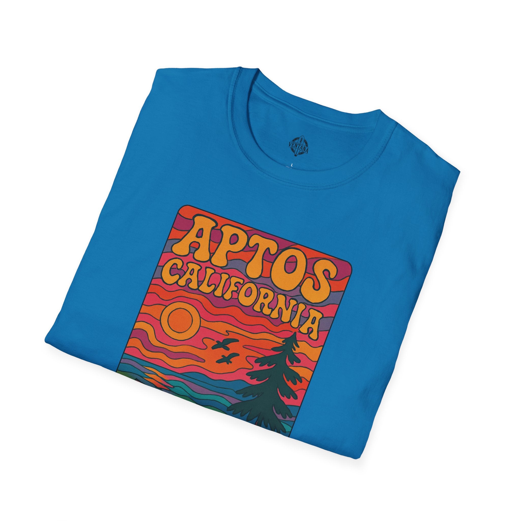 Aptos California Psychedelic Unisex - U.S. Cotton T-Shirt