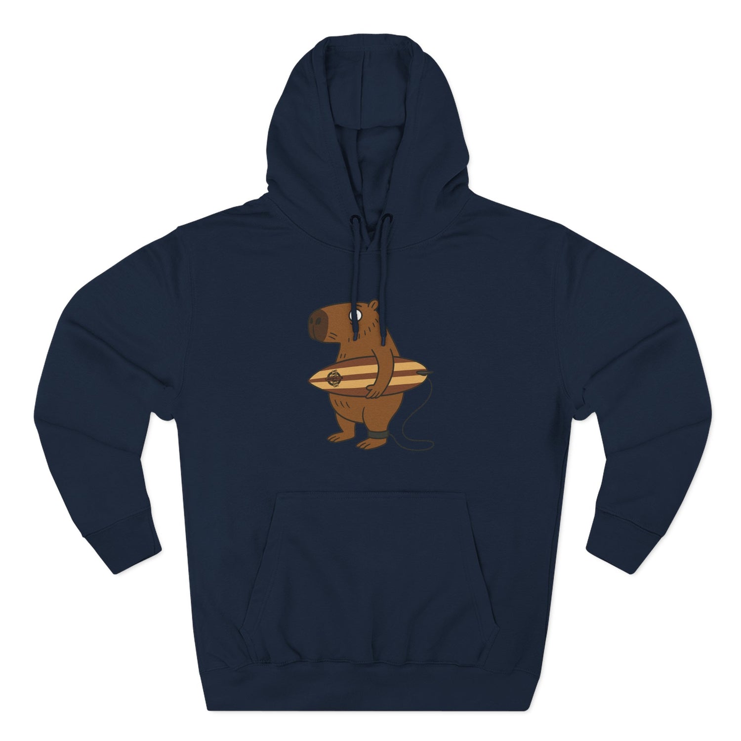 Capybara Surfer Unisex - Pull-Over Cotton Blend Fleece Hoodie