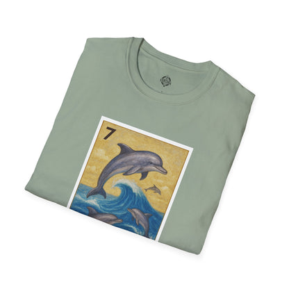 Dolphin Lotería Unisex - Soft Style U.S. Cotton T-Shirt (El Delfín)