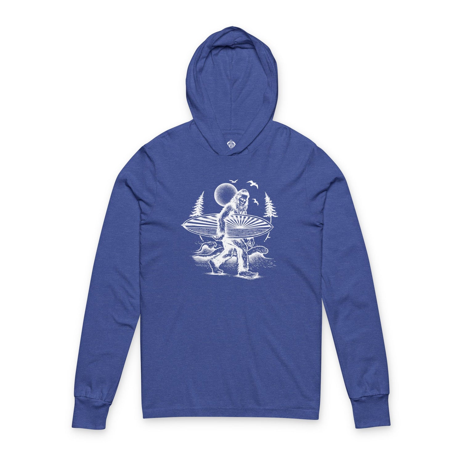 Ventana Surfsquatch by Thiago Bianchini Unisex - Cotton Long Sleeve Hooded T-Shirt