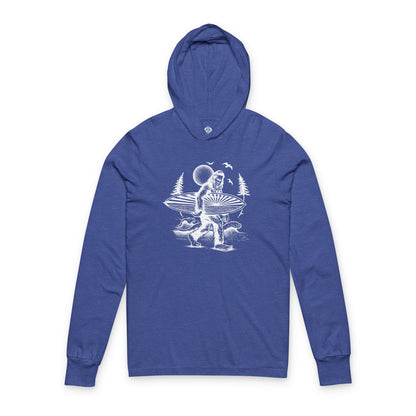 Ventana Surfsquatch by Thiago Bianchini Unisex - Cotton Long Sleeve Hooded T-Shirt