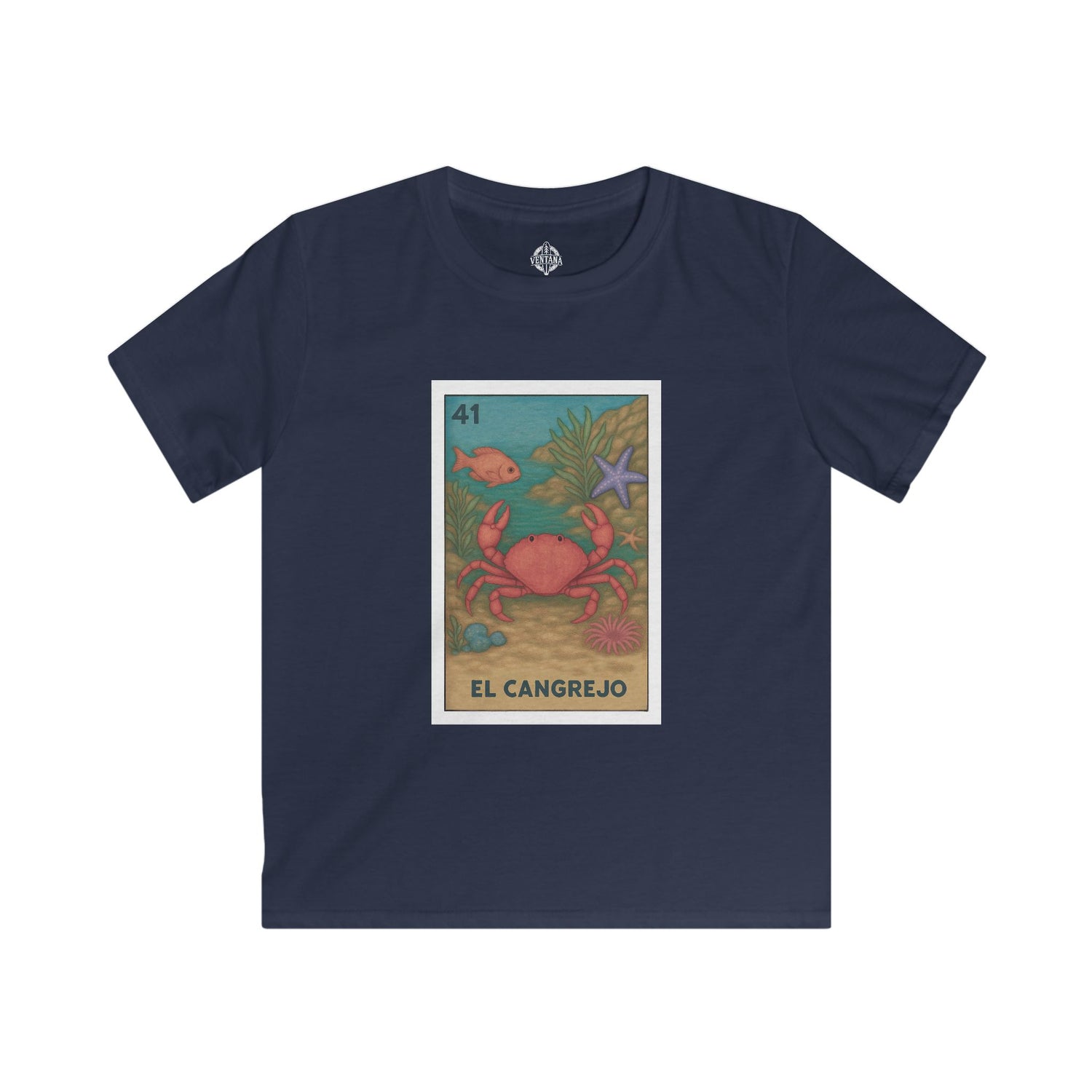 Crab Lotería Kids - Soft Style U.S. Cotton T-Shirt (El Cangrejo)