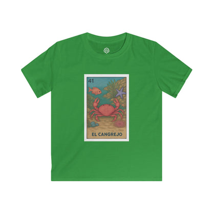 Crab Lotería Kids - Soft Style U.S. Cotton T-Shirt (El Cangrejo)