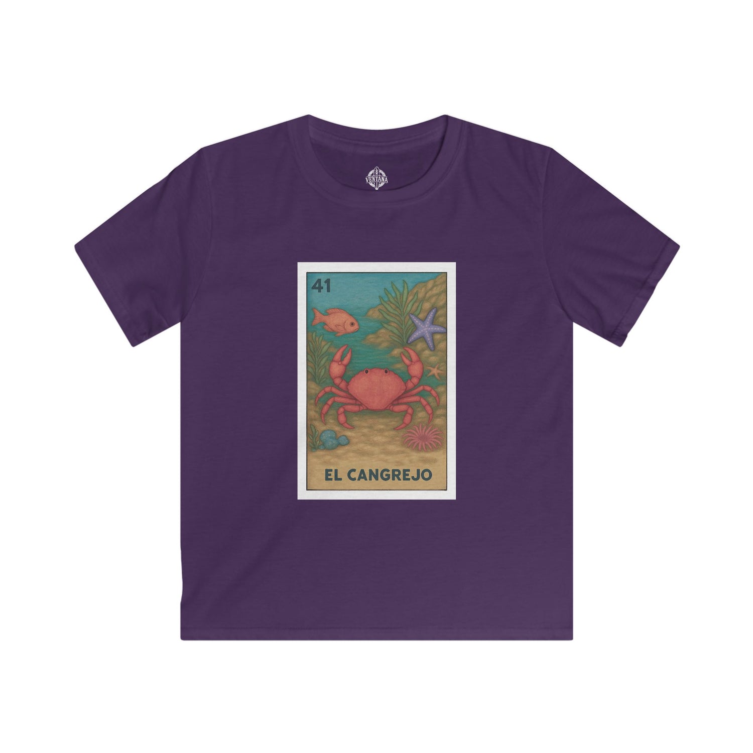 Crab Lotería Kids - Soft Style U.S. Cotton T-Shirt (El Cangrejo)