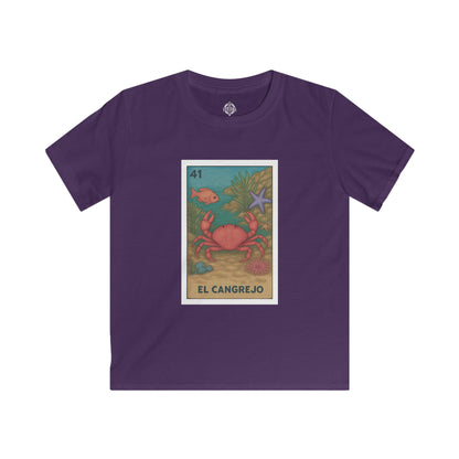 Crab Lotería Kids - Soft Style U.S. Cotton T-Shirt (El Cangrejo)