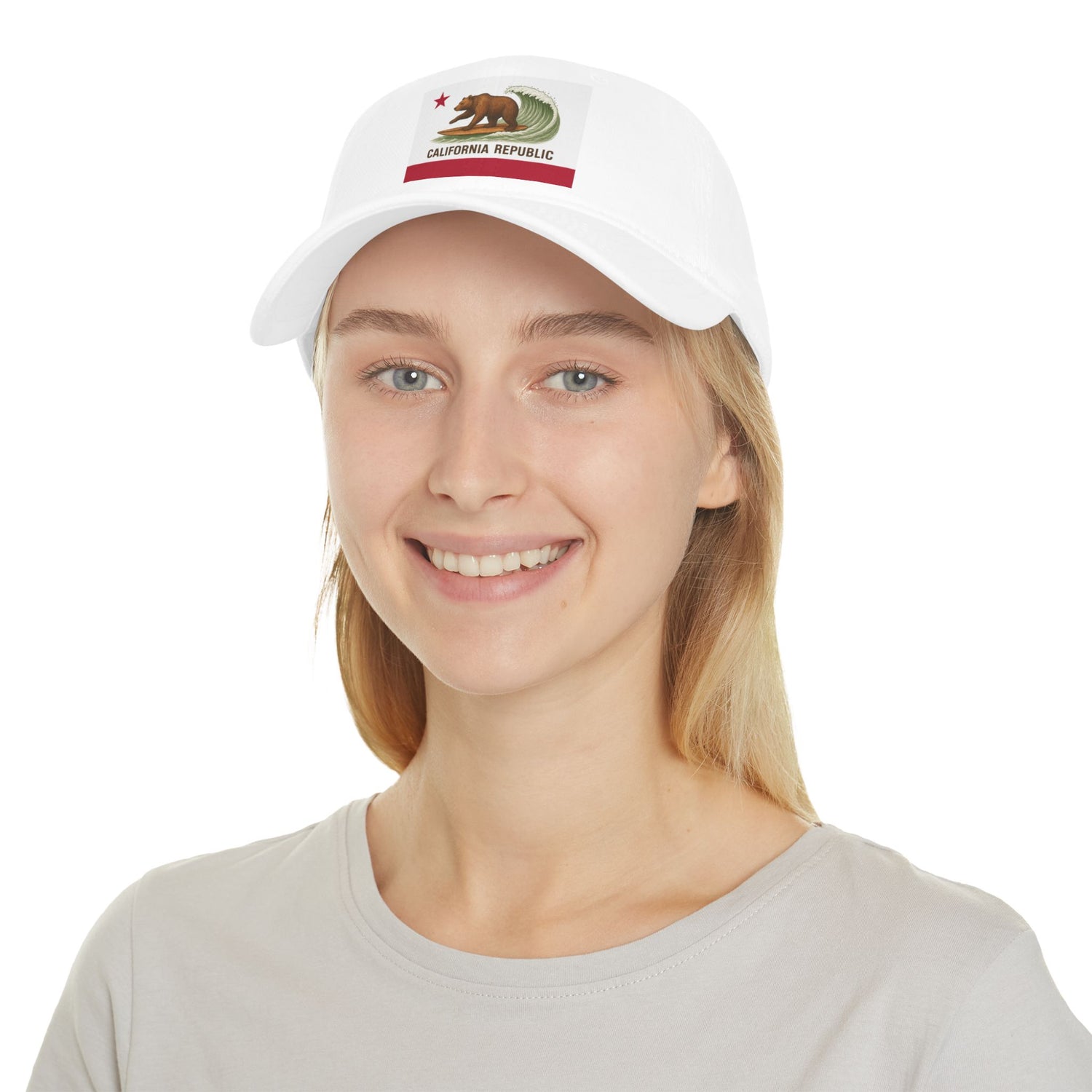 California Surfing Bear Flag Unisex - 100% Cotton Baseball Cap