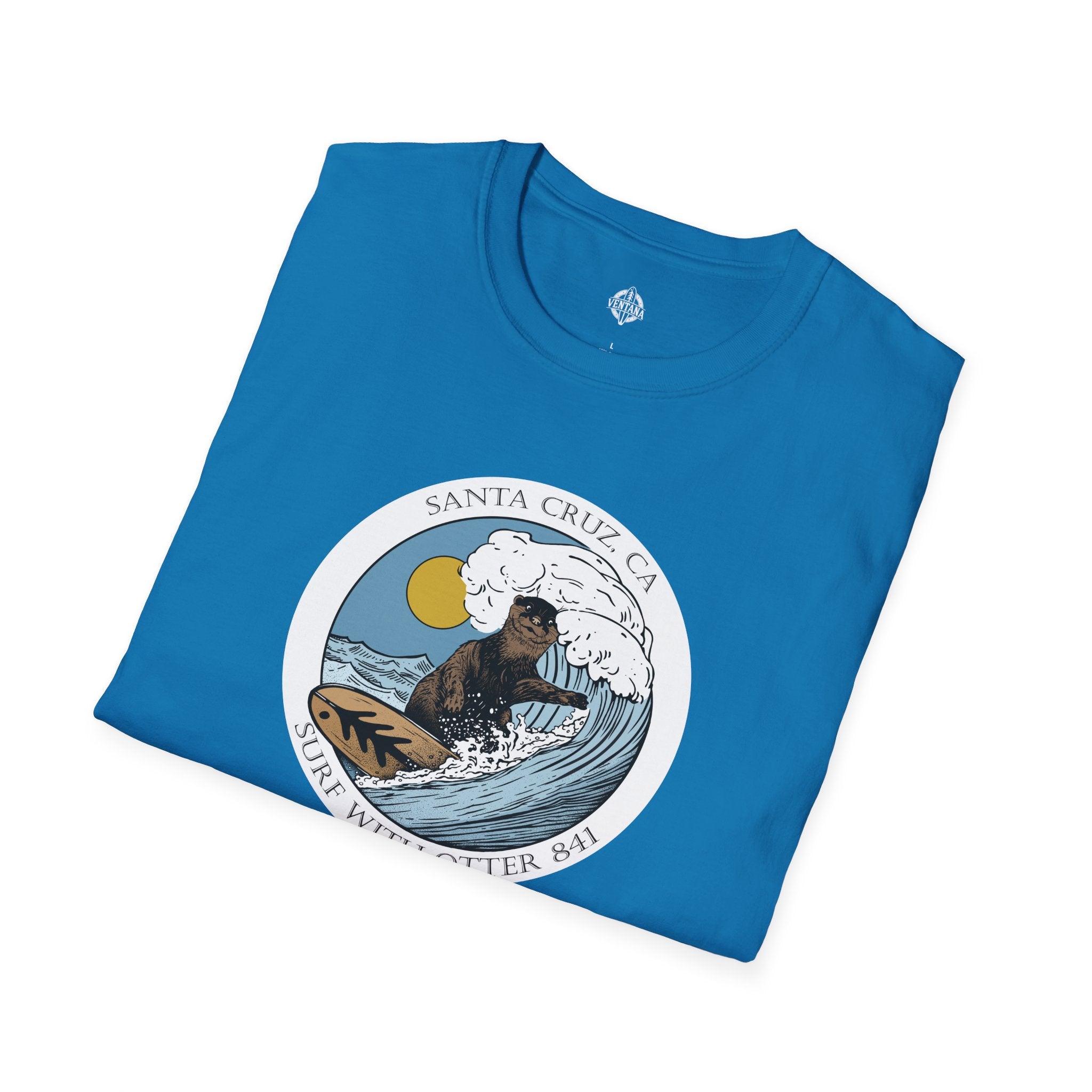 Surf with Otter 841 by Thiago Bianchini Unisex - Soft Style U.S. Cotton T-Shirt