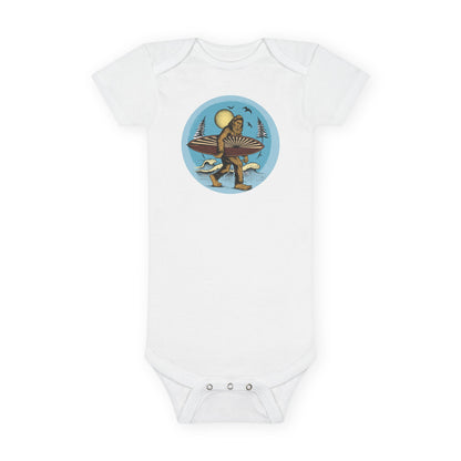 Ventana Surfsquatch by Thiago Bianchini - Baby Short Sleeve 100% Cotton Onesie