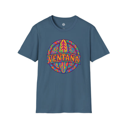 Ventana Psychedelic Treefish Logo - Soft Style U.S. Cotton T-Shirt