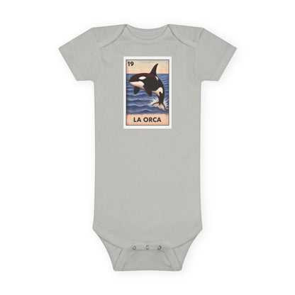 Orca Lotería - Baby Short Sleeve 100% Cotton Onesie (La Orca)