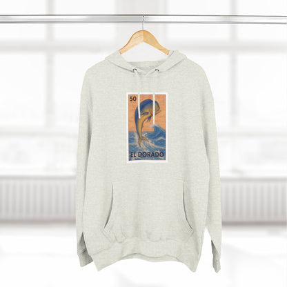 Dorado Lotería Unisex - Pull-Over Cotton Blend Fleece Hoodie (El Dorado)
