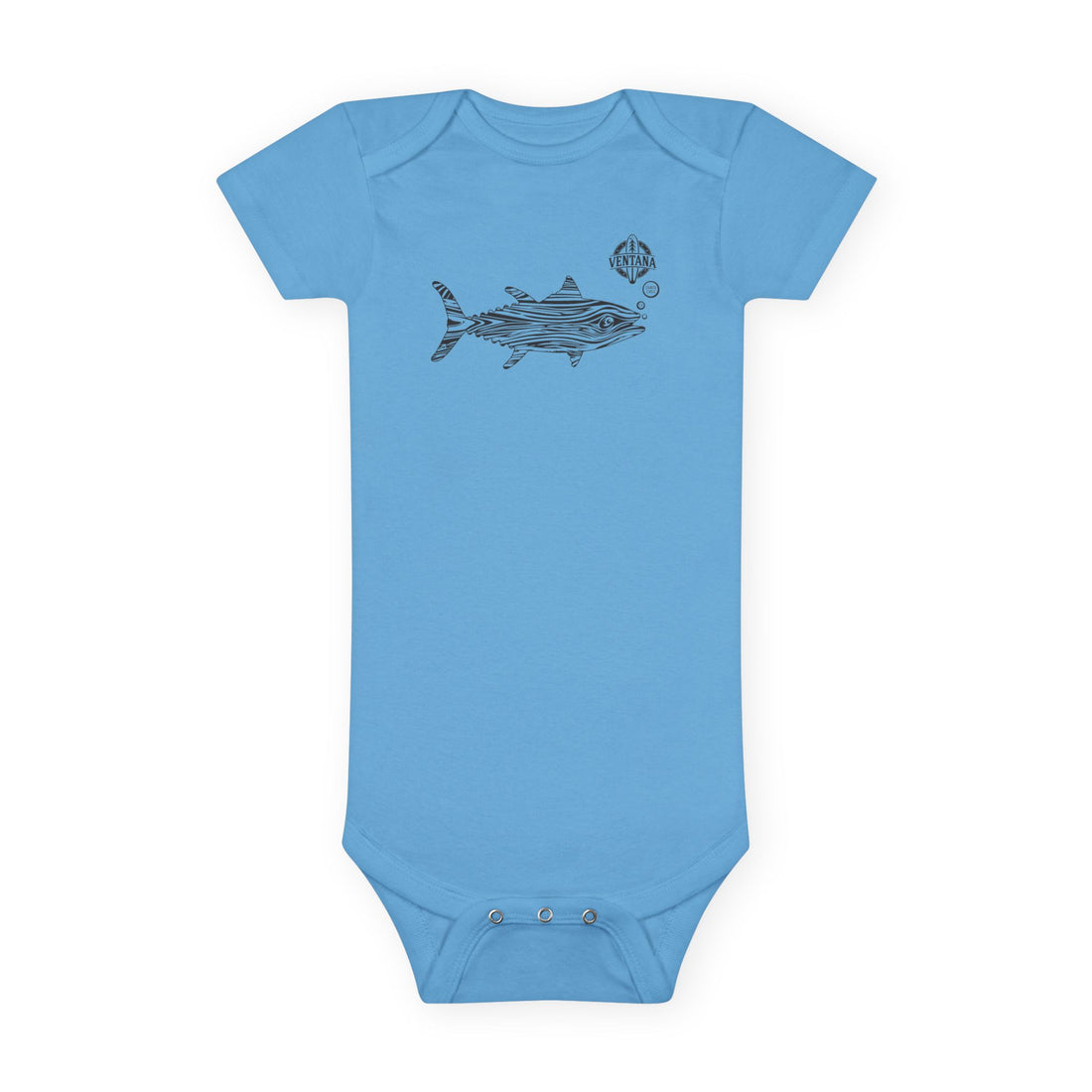 Ventana Wooden Tuna - Baby Short Sleeve 100% Cotton Onesie