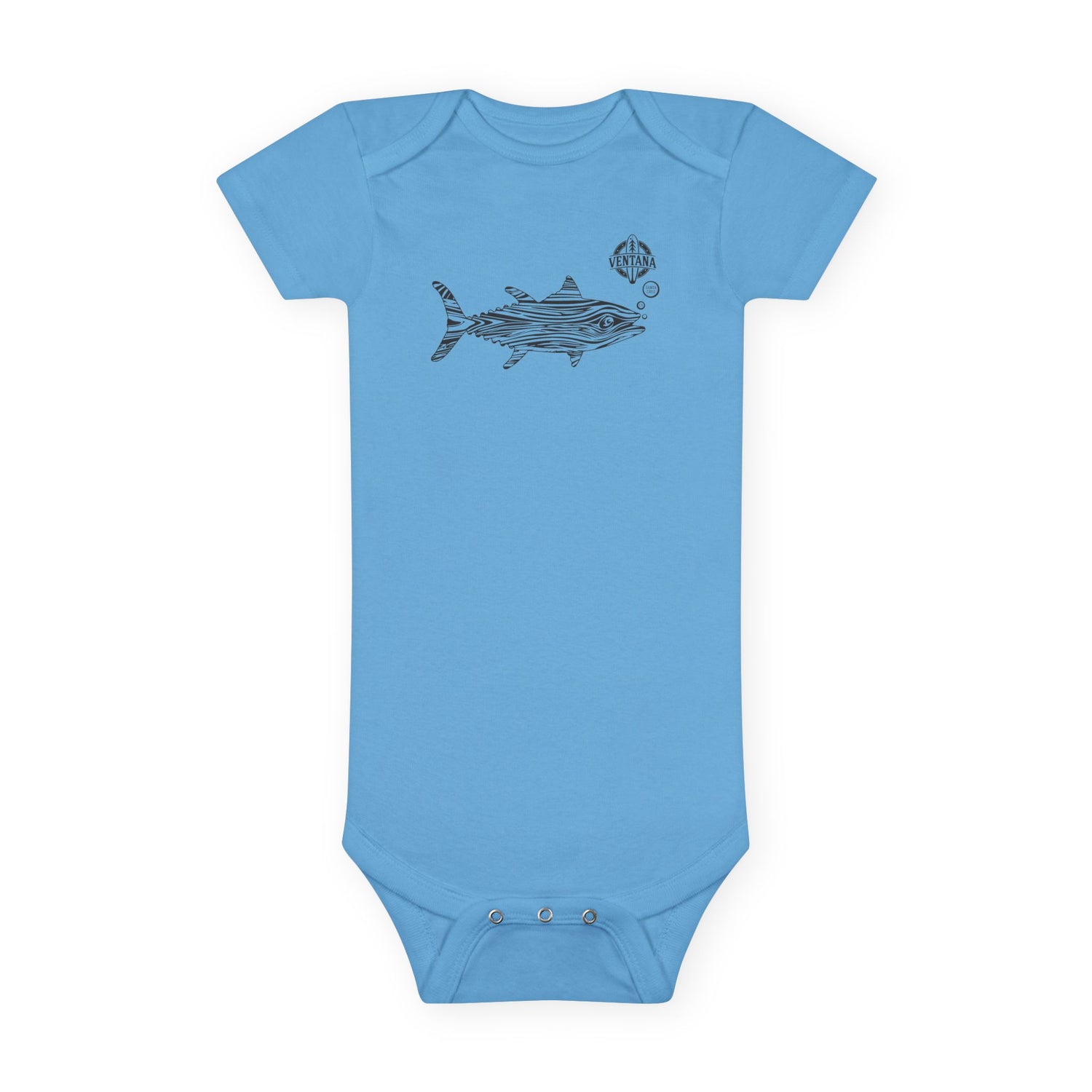 Ventana Wooden Tuna - Baby Short Sleeve 100% Cotton Onesie