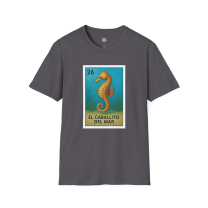 Seahorse Lotería Unisex - Soft Style U.S. Cotton T-Shirt (El Caballito del Mar)