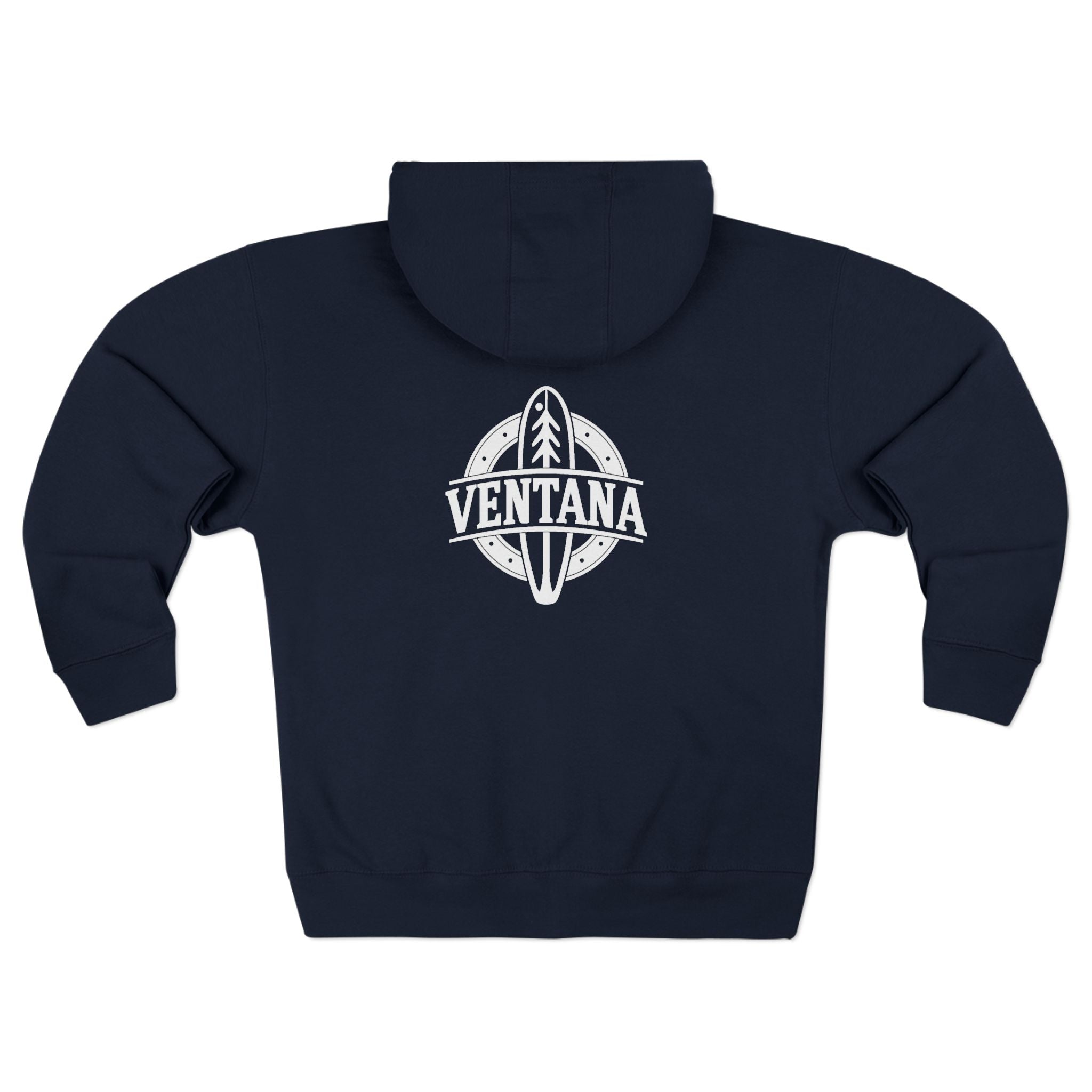 Ventana Treefish Logo Unisex - Zip Cotton Blend Fleece Hoodie