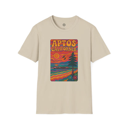 Aptos California Psychedelic Unisex - U.S. Cotton T-Shirt