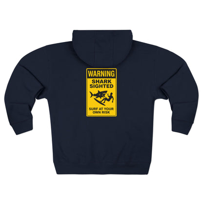 Shark Sighted Unisex - Zip Cotton Blend Fleece Hoodie