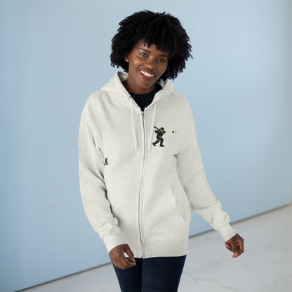 Ventana Sluggersquatch Unisex - Zip Cotton Blend Fleece Hoodie