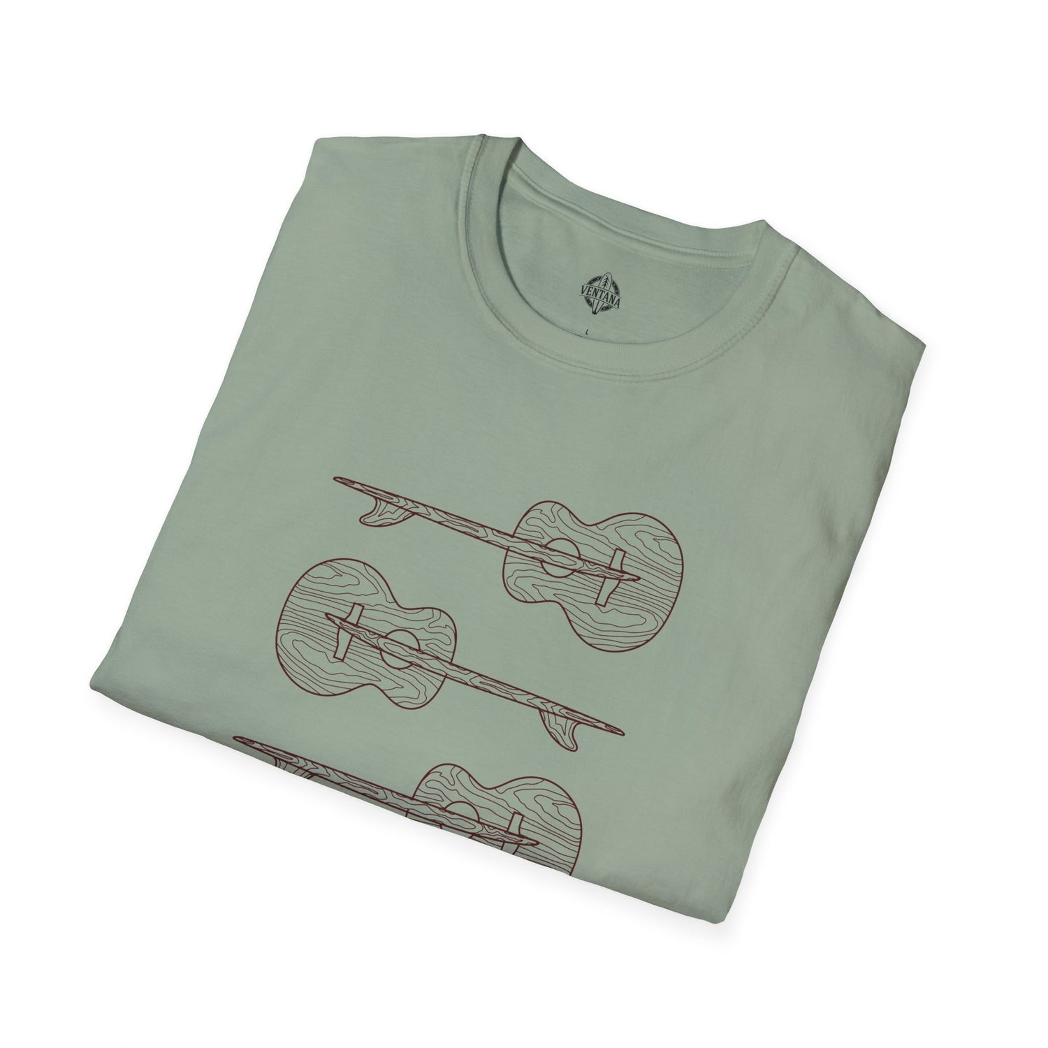 Ventana Santa Cruz Guitar Collab Unisex - Soft Style U.S. Cotton T-Shirt