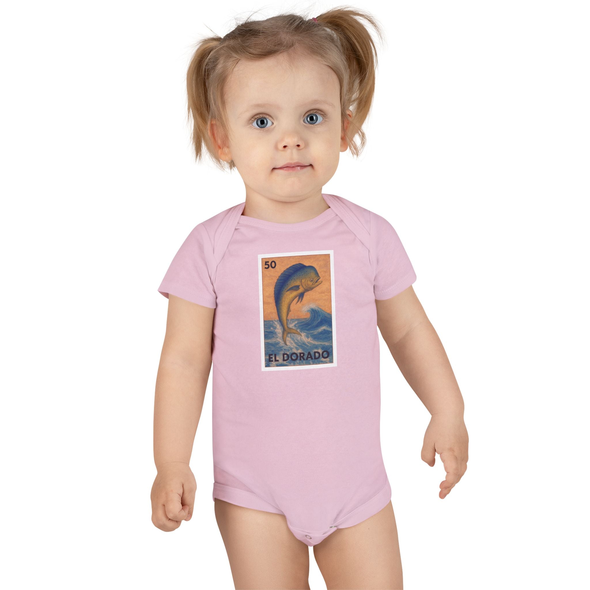 Dorado Lotería - Baby Short Sleeve 100% Cotton Onesie (El Dorado)