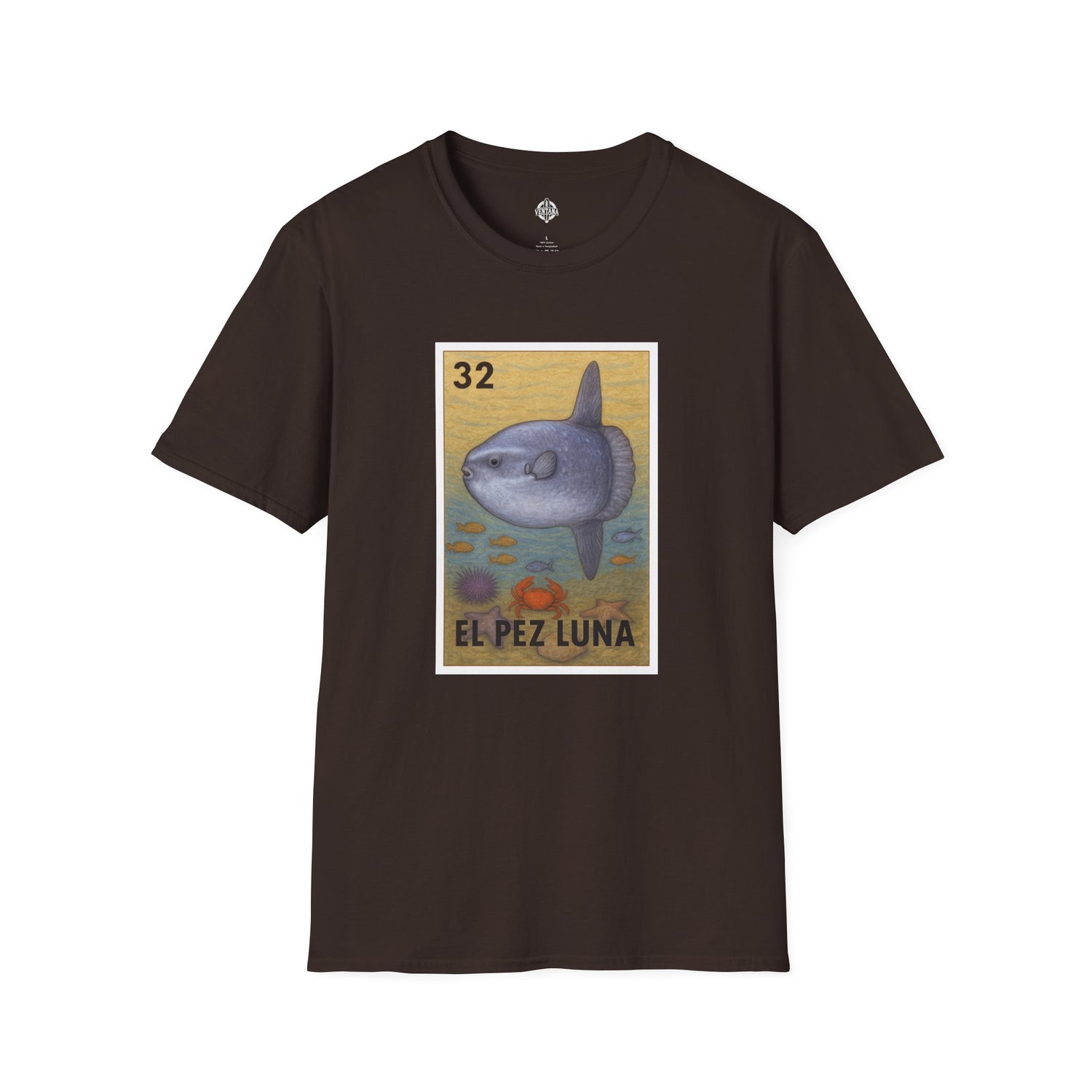 Sunfish Lotería Unisex - Soft Style U.S. Cotton T-Shirt (El Pez Luna)