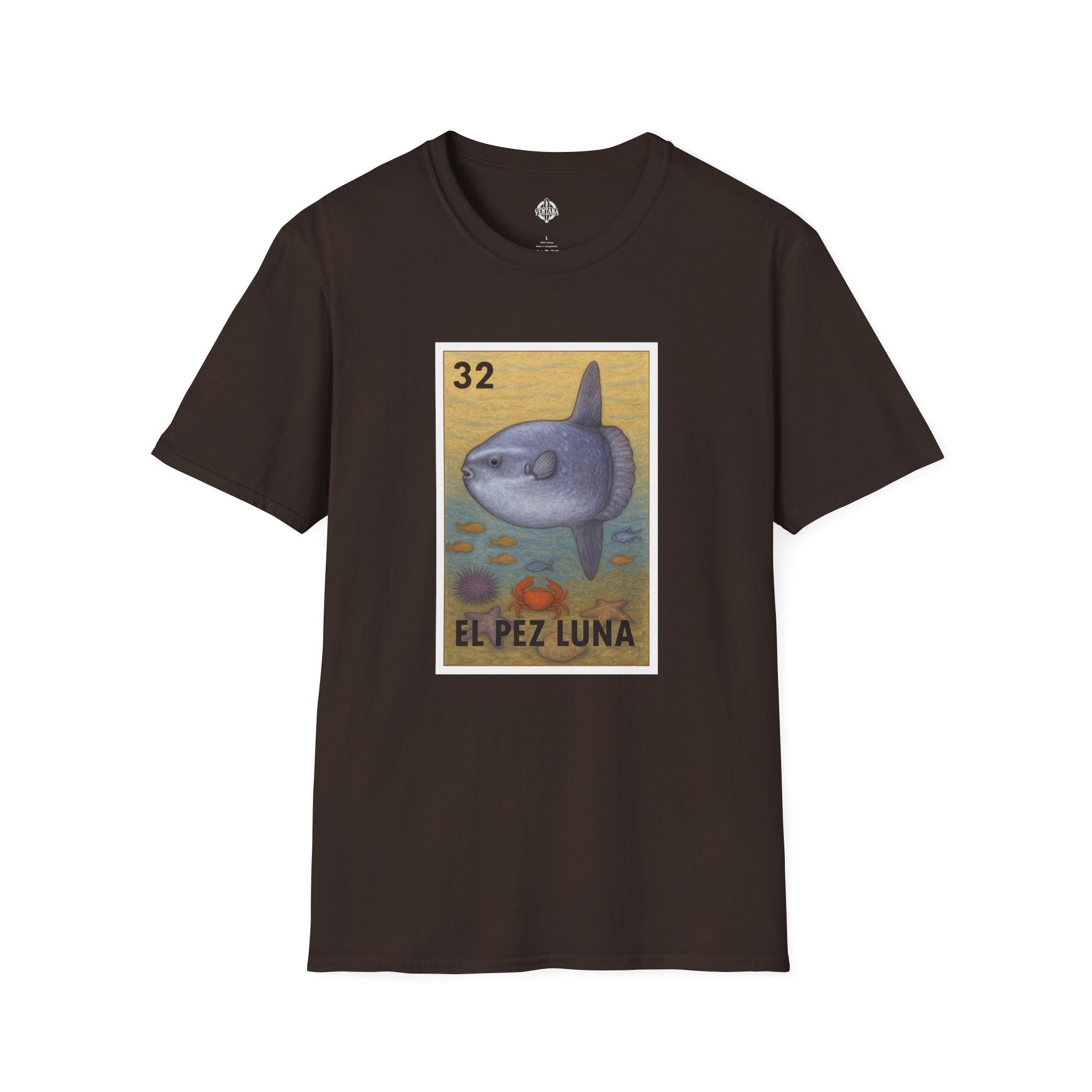 Sunfish Lotería Unisex - Soft Style U.S. Cotton T-Shirt (El Pez Luna)