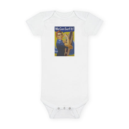 Rosie the Surfer - Baby Short Sleeve 100% Cotton Onesie