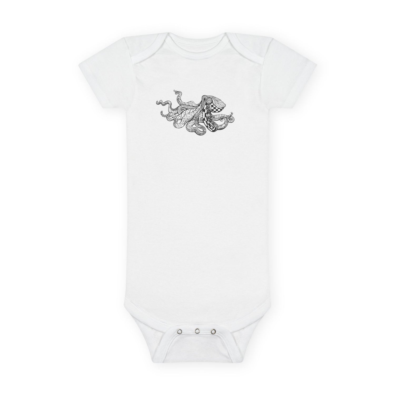 Ventangle Octopus - Baby Short Sleeve 100% Cotton Onesie