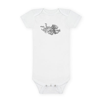Ventangle Octopus - Baby Short Sleeve 100% Cotton Onesie