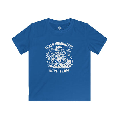 Leash Wranglers Surf Team Kids - Soft Style U.S. Cotton T-Shirt