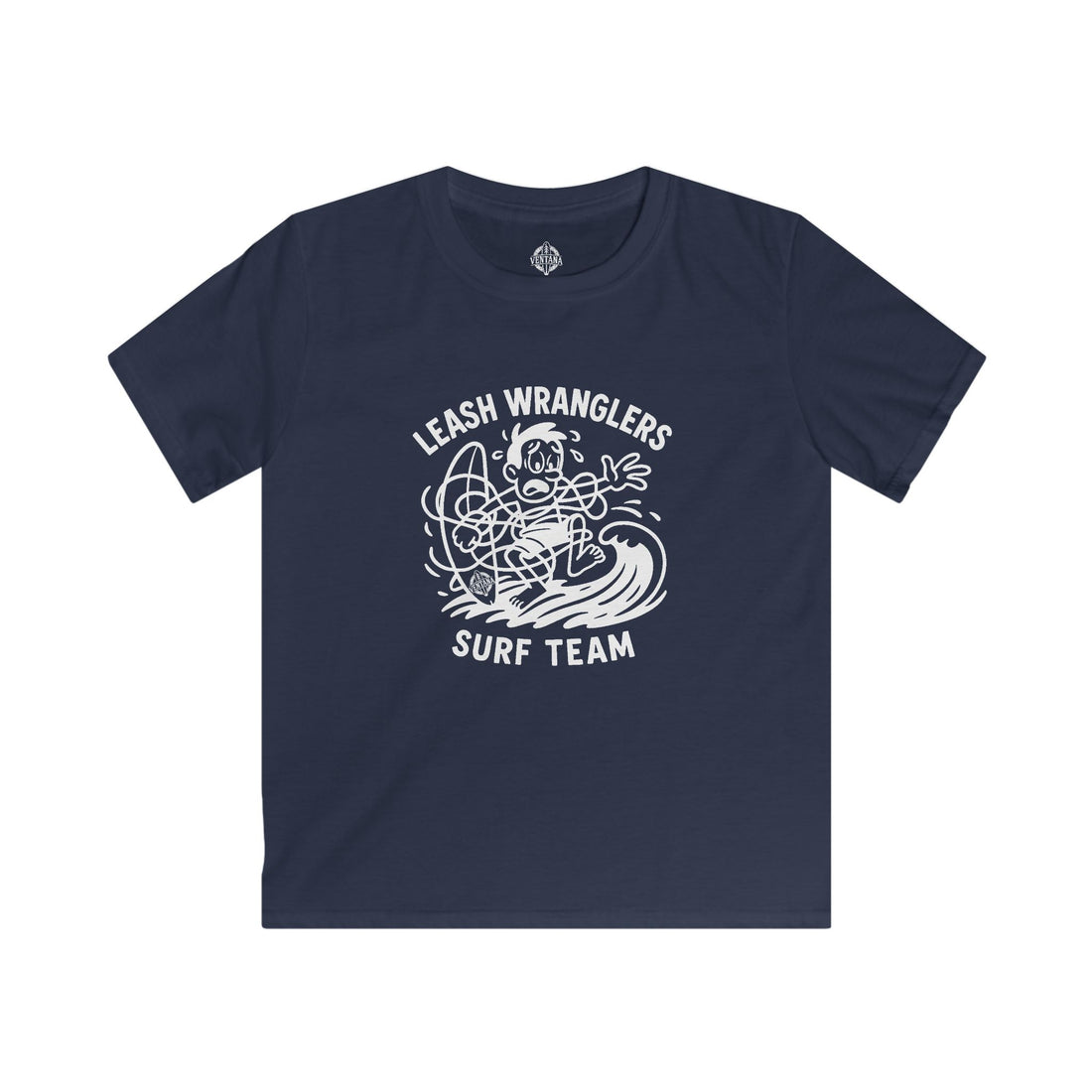 Leash Wranglers Surf Team Kids - Soft Style U.S. Cotton T-Shirt