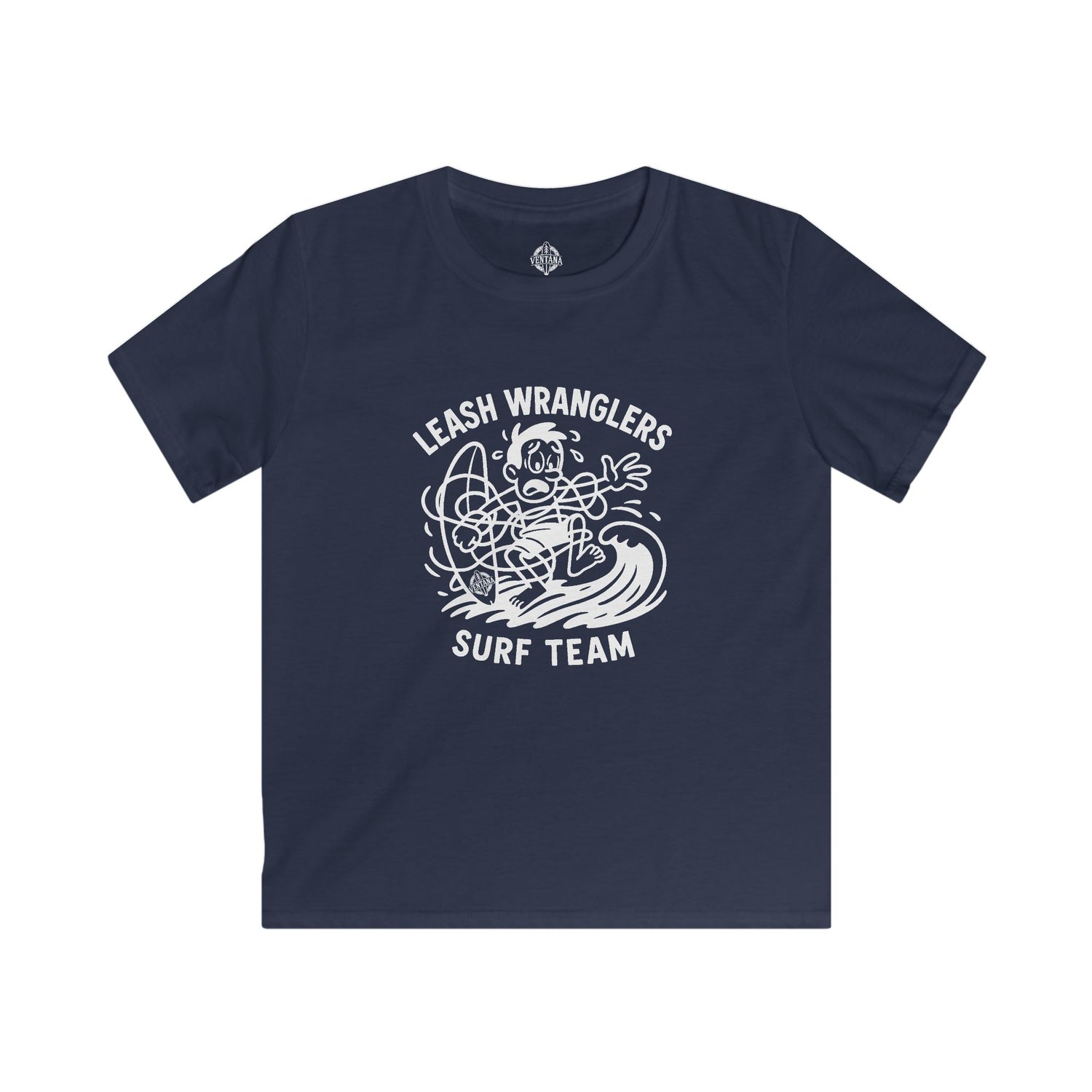 Leash Wranglers Surf Team Kids - Soft Style U.S. Cotton T-Shirt