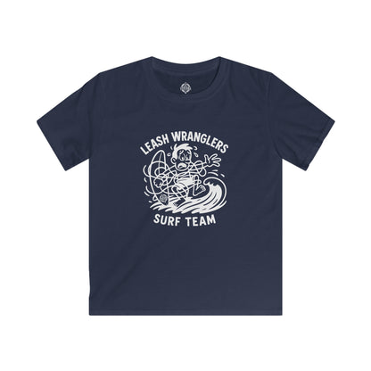 Leash Wranglers Surf Team Kids - Soft Style U.S. Cotton T-Shirt