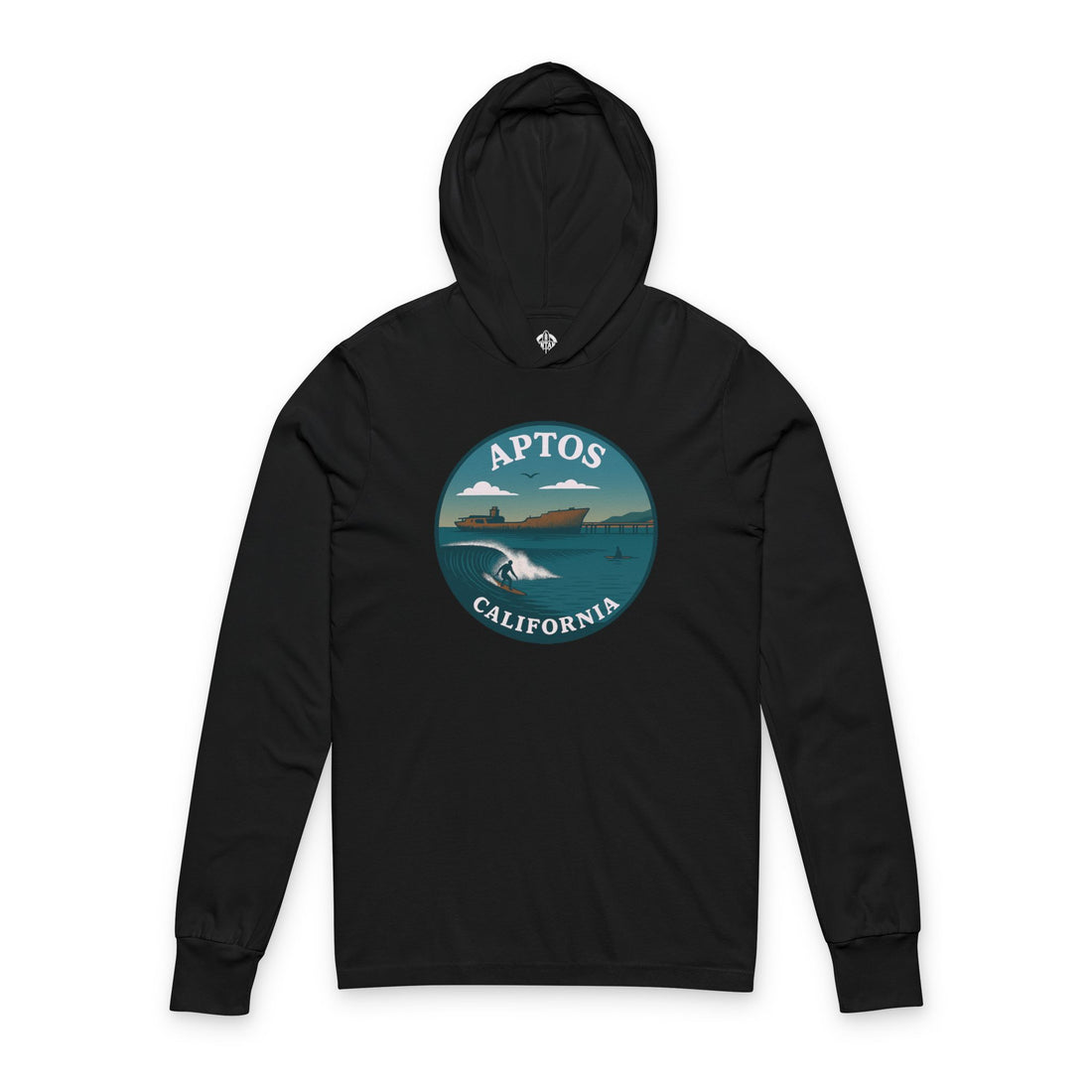 Aptos California Classic Unisex - Cotton Long Sleeve Hooded T-Shirt