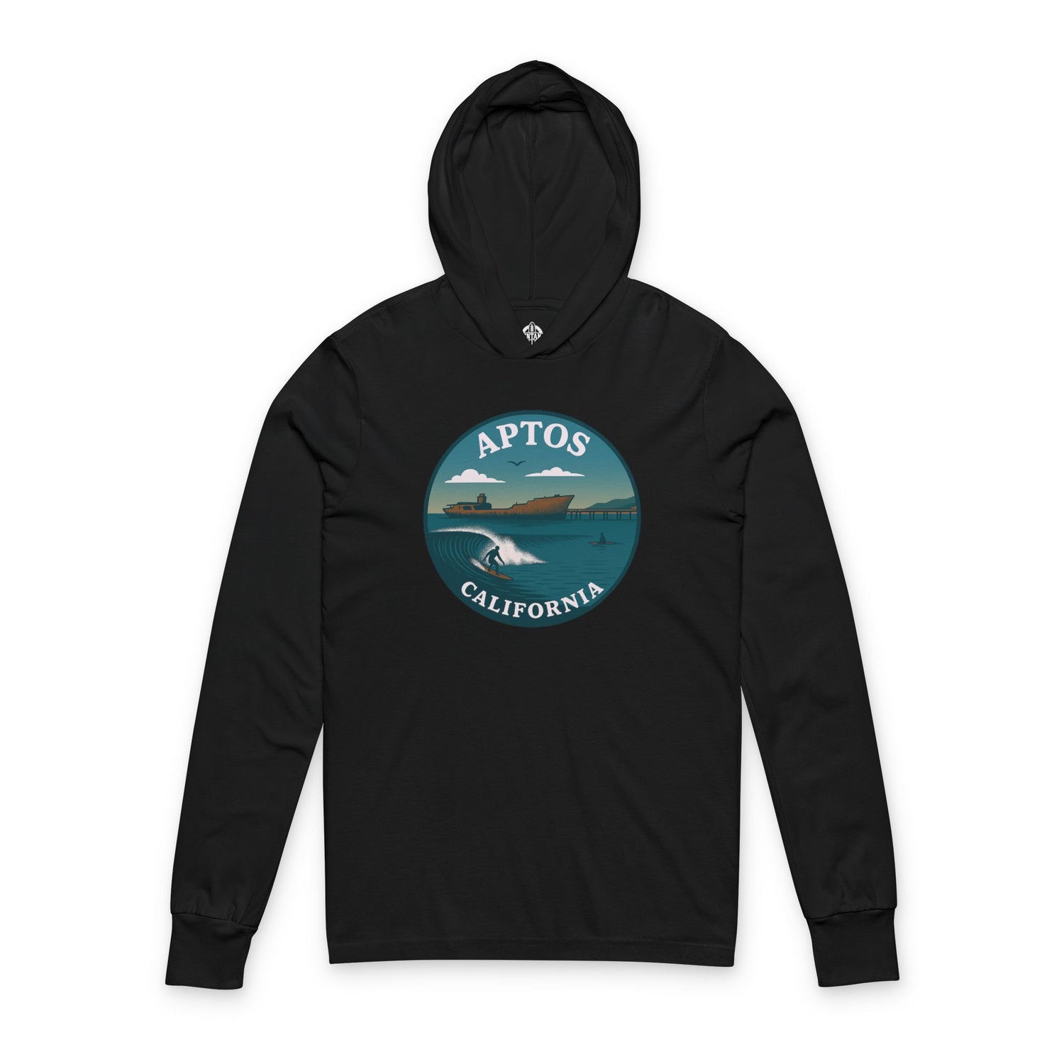 Aptos California Classic Unisex - Cotton Long Sleeve Hooded T-Shirt