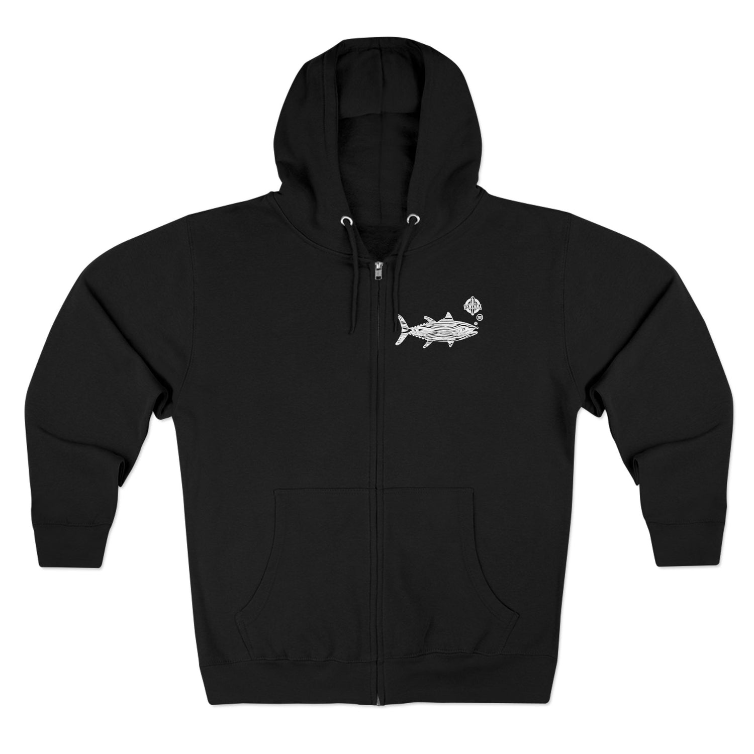 Ventana Wooden Tuna Unisex - Zip Cotton Blend Fleece Hoodie