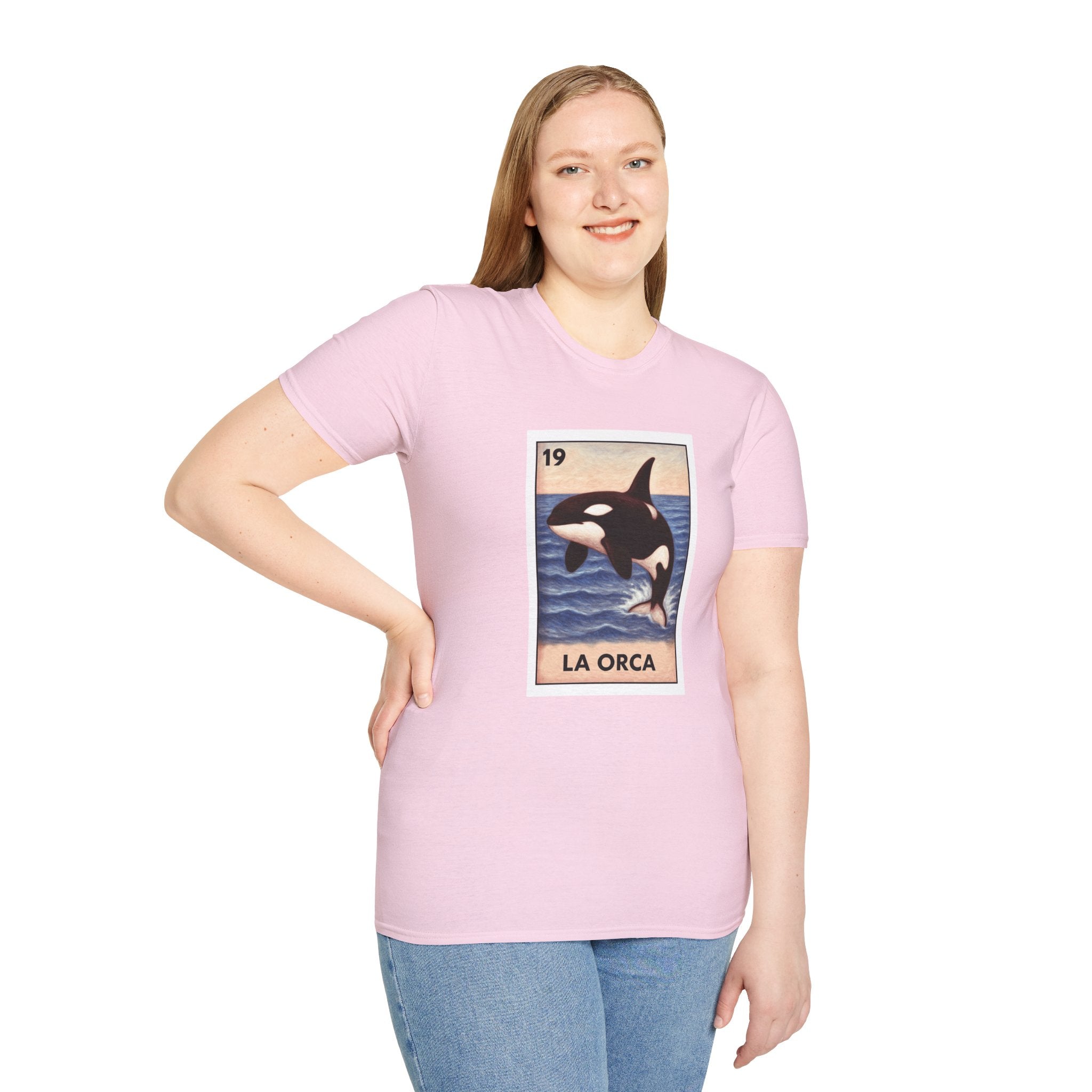 Orca Lotería Unisex - Soft Style U.S. Cotton T-Shirt (La Orca)