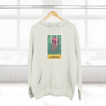 Sea Jelly Lotería Unisex - Pull-Over Cotton Blend Fleece Hoodie (La Medusa)