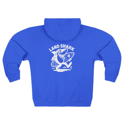 Land Shark Unisex - Zip Cotton Blend Fleece Hoodie