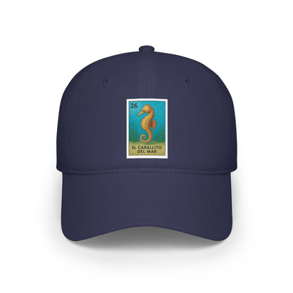Seahorse Lotería Unisex - 100% Cotton Baseball Cap (El Caballito del Mar)
