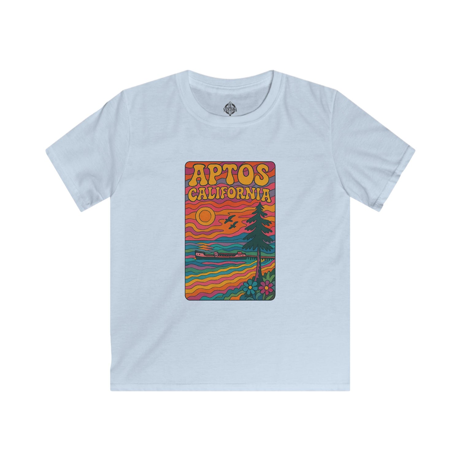 Aptos California Psychedelic Kids - Soft Style U.S. Cotton T-Shirt
