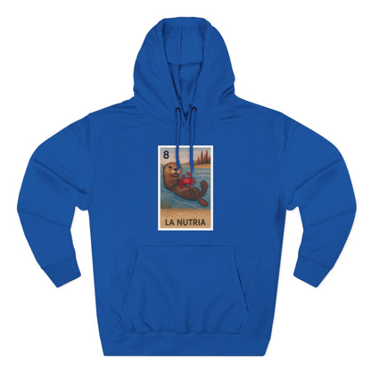 Sea Otter Lotería Unisex - Pull-Over Cotton Blend Fleece Hoodie (La Nutria)
