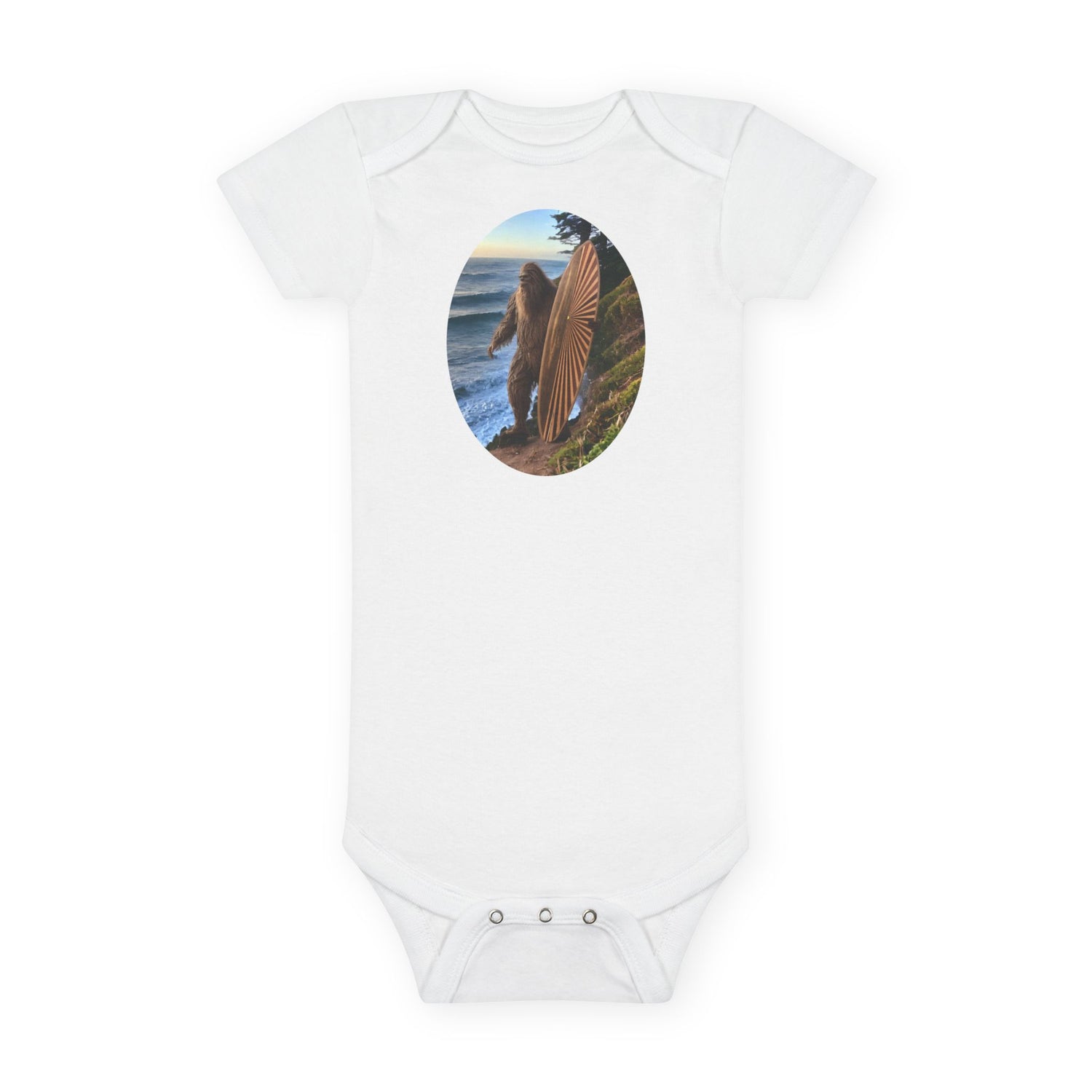 Ventana Real Surfsquatch - Baby Short Sleeve 100% Cotton Onesie
