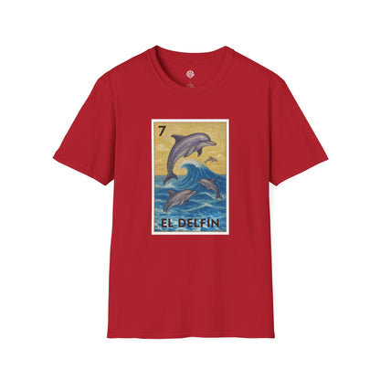 Dolphin Lotería Unisex - Soft Style U.S. Cotton T-Shirt (El Delfín)