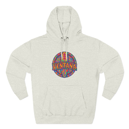Ventana Psychedelic Treefish Logo Unisex - Pull-Over Cotton Blend Fleece Hoodie