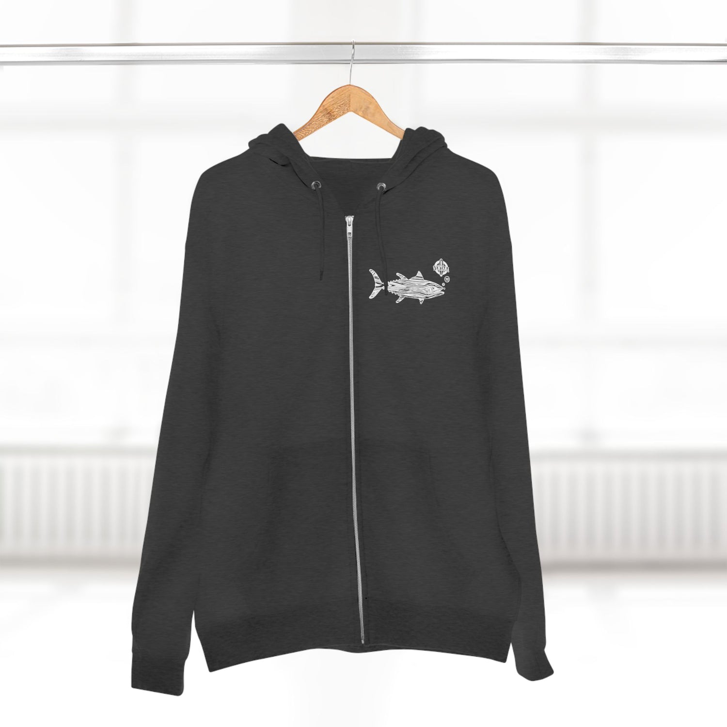 Ventana Wooden Tuna Unisex - Zip Cotton Blend Fleece Hoodie