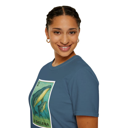 Whale Lotería Unisex - Soft Style U.S. Cotton T-Shirt (La Ballena)