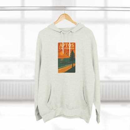 Aptos California Sunset Unisex - Pull-Over Cotton Blend Fleece Hoodie