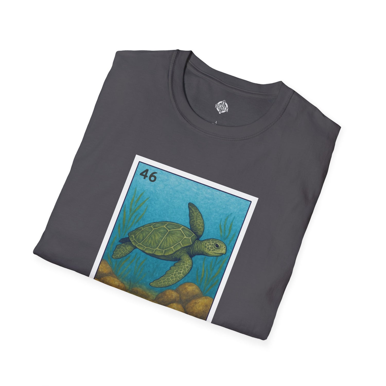 Turtle Lotería Unisex - Soft Style U.S. Cotton T-Shirt (La Tortuga)